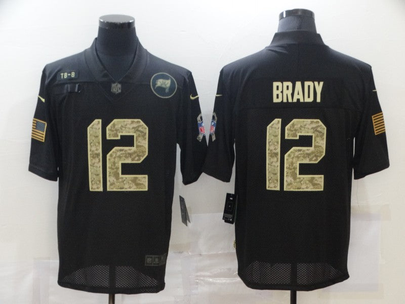 Men's Tampa Bay Buccaneers #12 Tom Brady Black Player Game Jersey1 football jersey product view 1