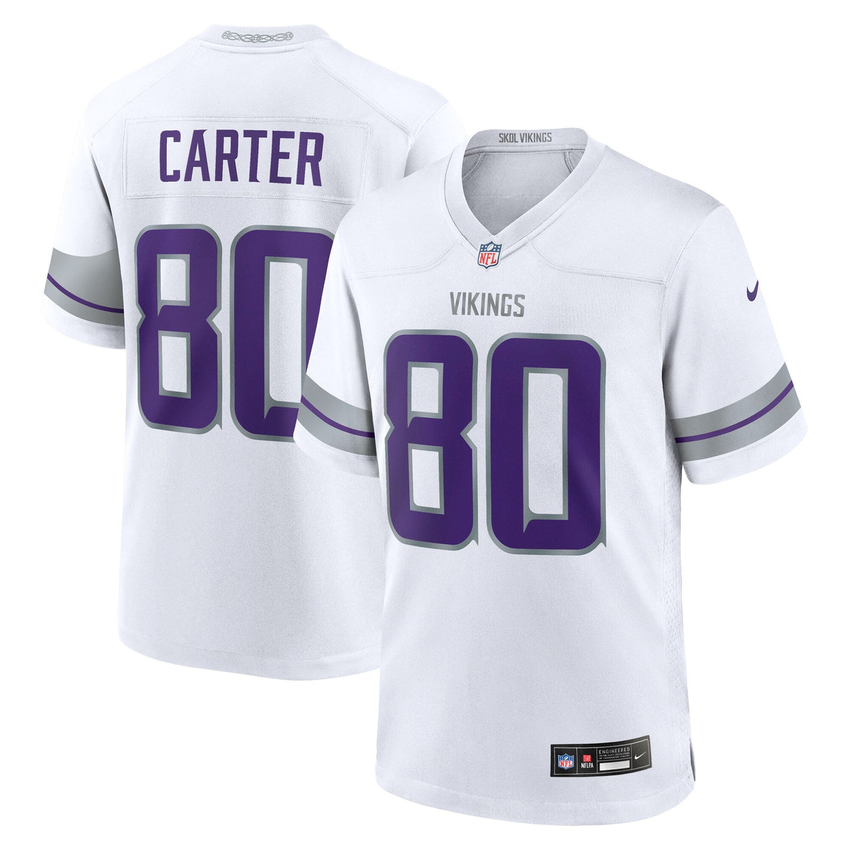 Cris Carter Minnesota Vikings Nike Alternate Retired Game Jersey - White football jersey product view 1