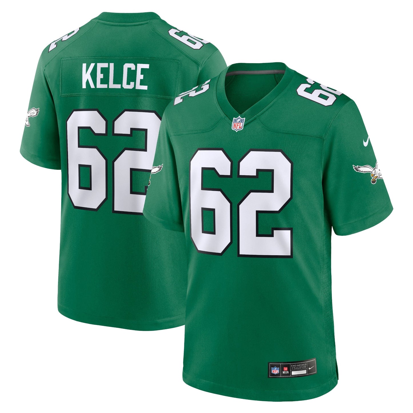 Jason Kelce Philadelphia Eagles Nike Alternate Game Jersey - Kelly Green football jersey product view 1