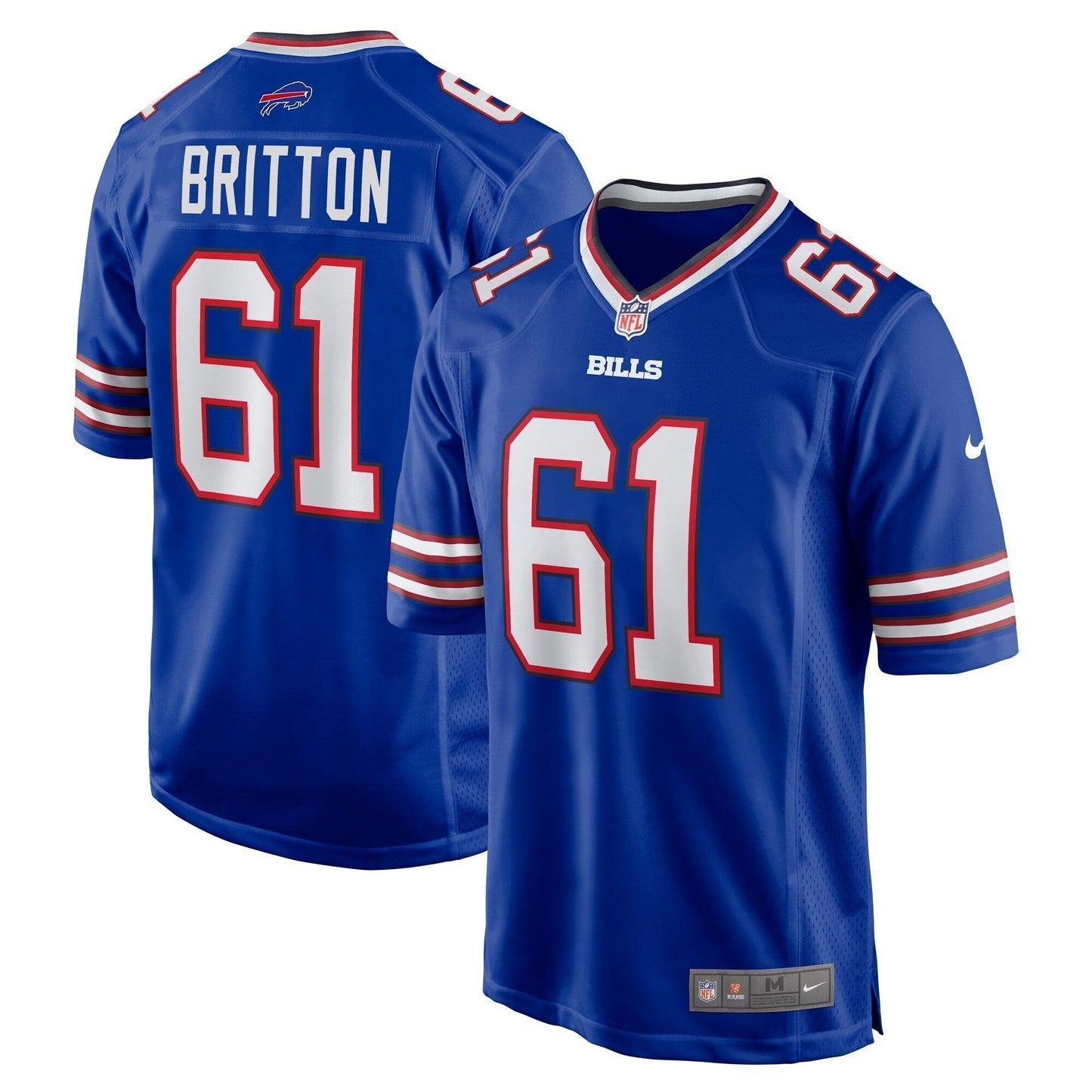 Gunner Britton Buffalo Bills Nike Game Jersey - Royal football jersey product view 1