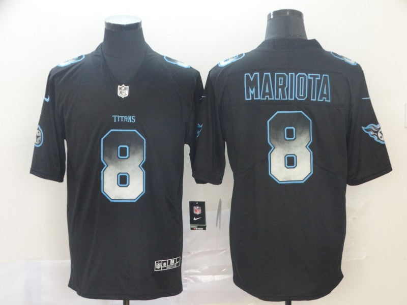 Men's Tennessee Titans Marcus Mariota #8 Black Player Jersey1 football jersey product view 1