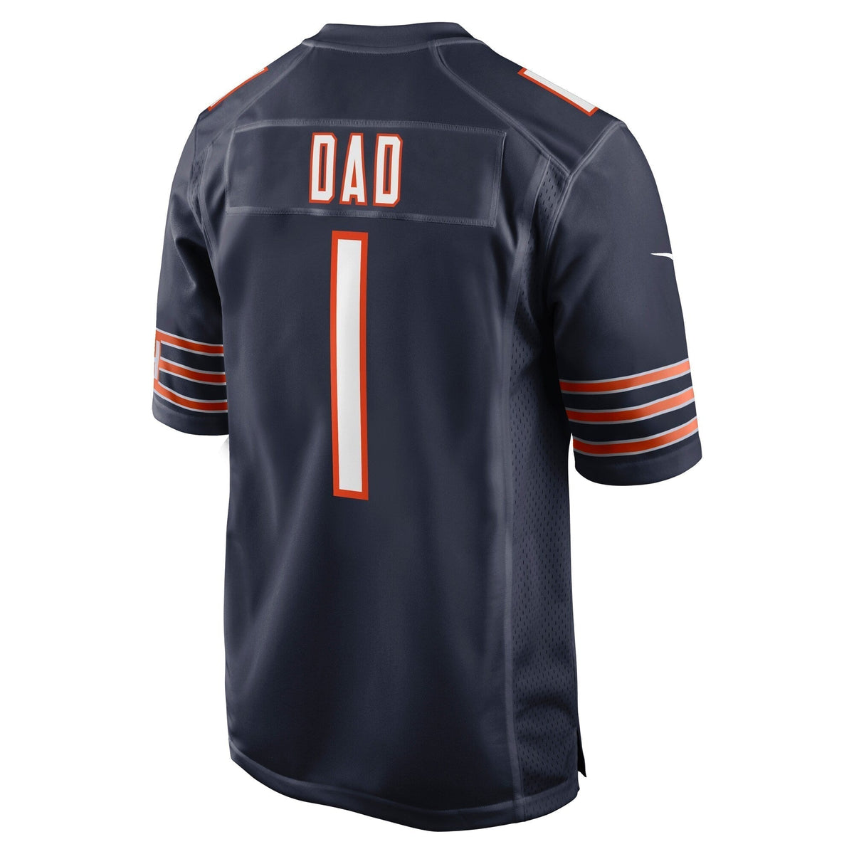 Number 1 Dad Chicago Bears Nike Game Jersey - Navy football jersey product view 3