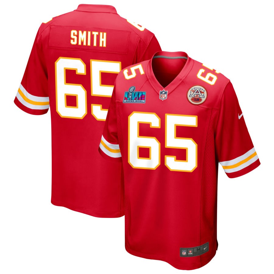 Trey Smith Kansas City Chiefs Nike Super Bowl LVII Game Jersey - Red football jersey product view 1