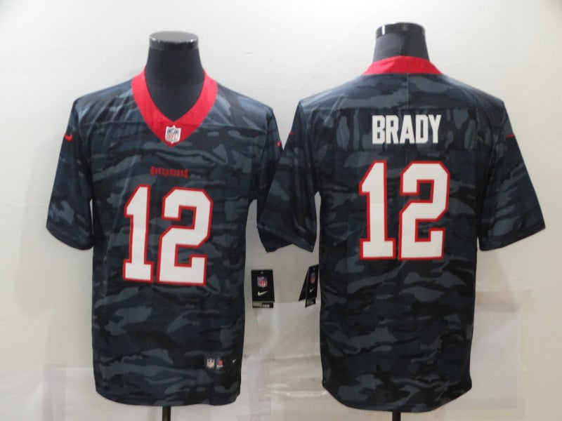 Men's Tampa Bay Buccaneers Tom Brady #12 Gray Camouflage Game Jersey1 football jersey product view 1
