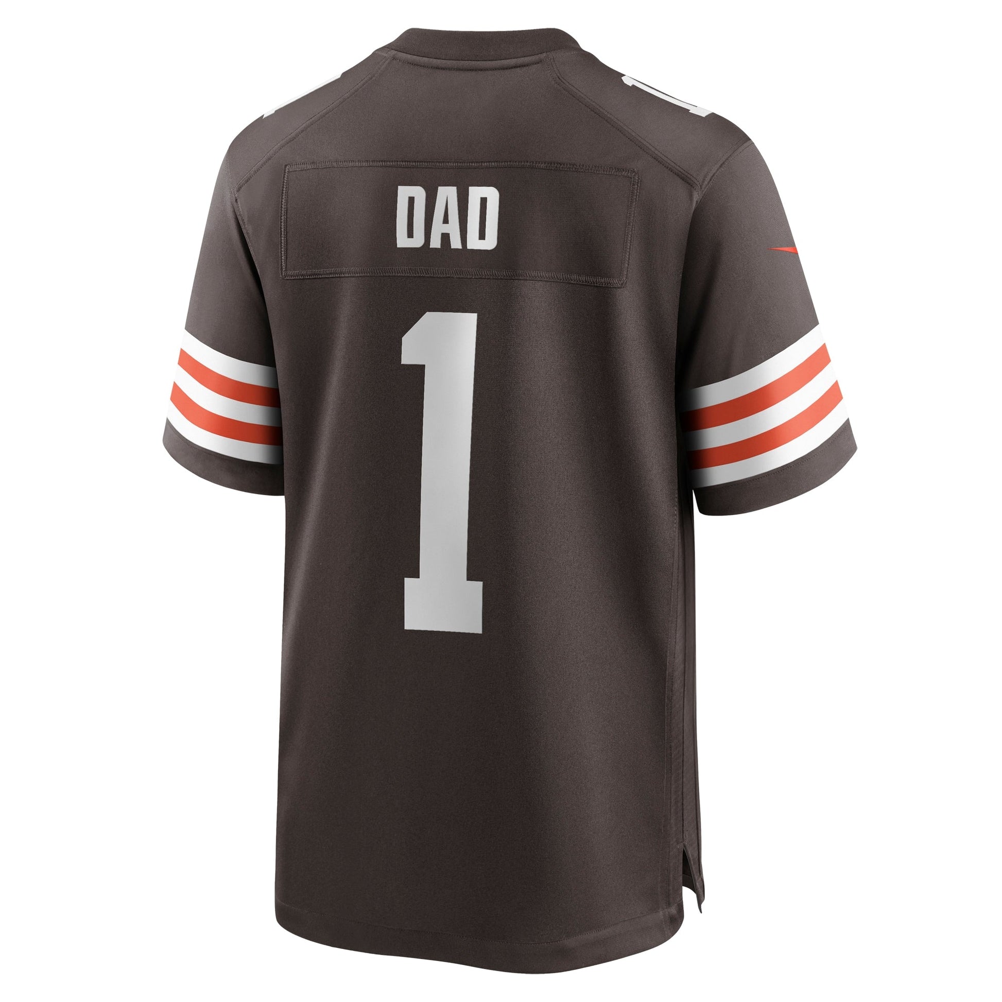 Number 1 Dad Cleveland Browns Nike Game Jersey - Brown football jersey product view 3