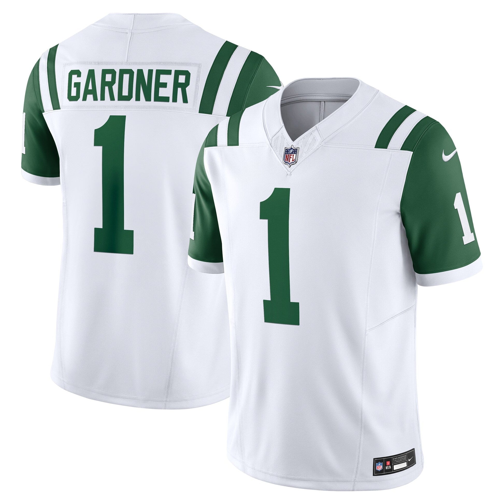 Ahmad Sauce Gardner New York Jets Nike Classic Alternate Vapor F.U.S.E. Limited Jersey - White football jersey product view 1