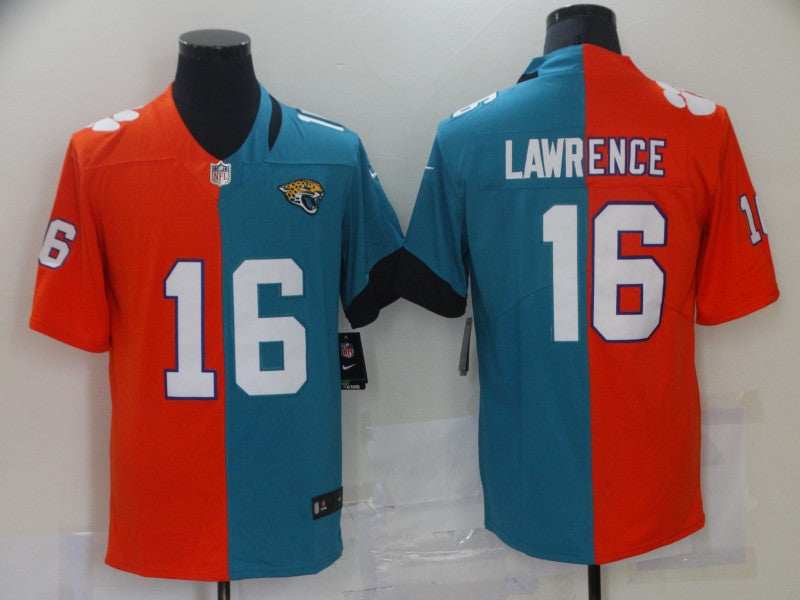 Men's Jacksonville Jaguars Trevor Lawrence #16 Red/Teal Game Jersey1 football jersey product view 1
