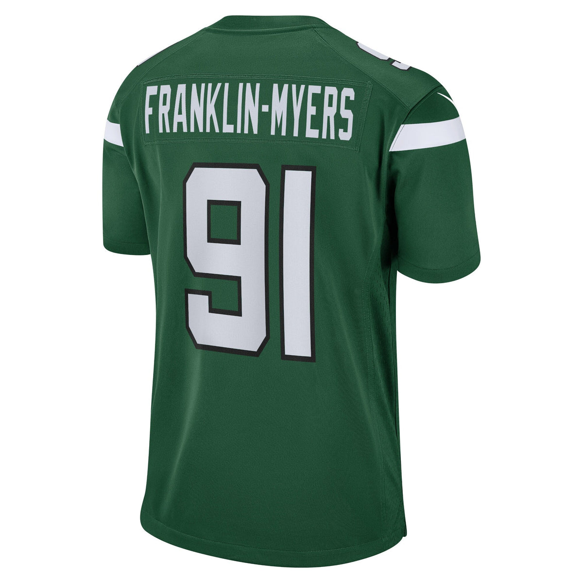 John Franklin-Myers New York Jets Nike Game Jersey - Gotham Green football jersey product view 3