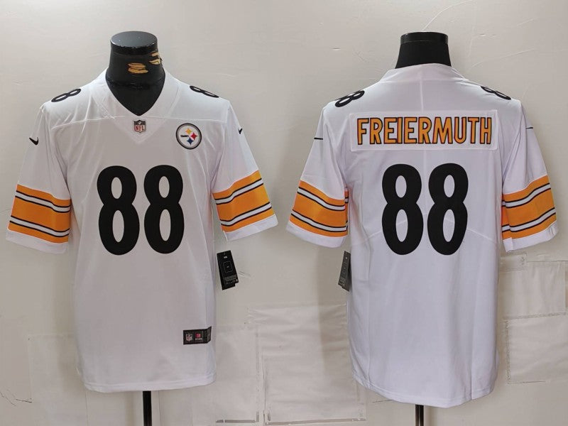 Men's Pittsburgh Steelers Pat Freiermuth #88 White Game Jersey1 football jersey product view 1