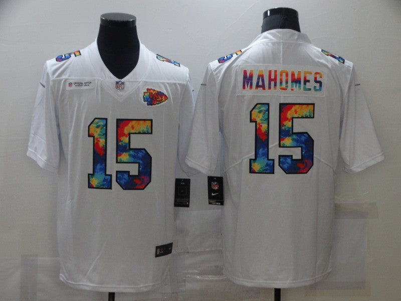 Men's Kansas City Chiefs Patrick Mahomes #15 White Alternate Game Jersey1 football jersey product view 1