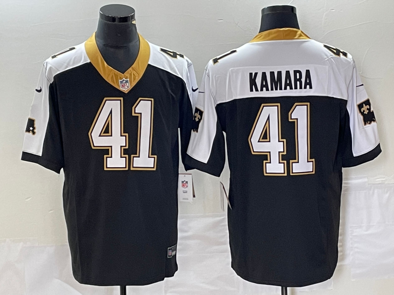 Men's New Orleans Saints Alvin Kamara #41 Black Vapor F.U.S.E. Limited Jersey1 football jersey product view 1