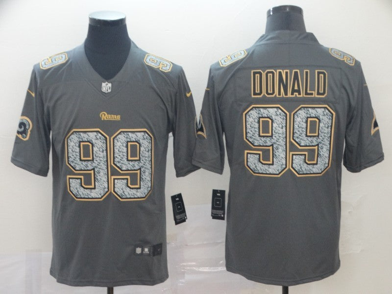 Men's Los Angeles Rams Aaron Donald #99 Gray Player Game Jersey1 football jersey product view 1