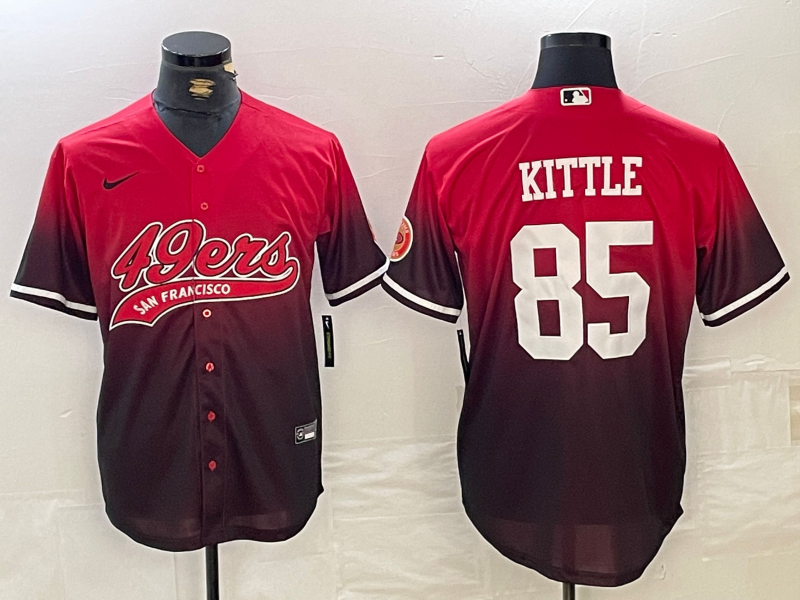 Men's San Francisco 49ers George Kittle #85 Scarlet Player Jersey1 football jersey product view 1
