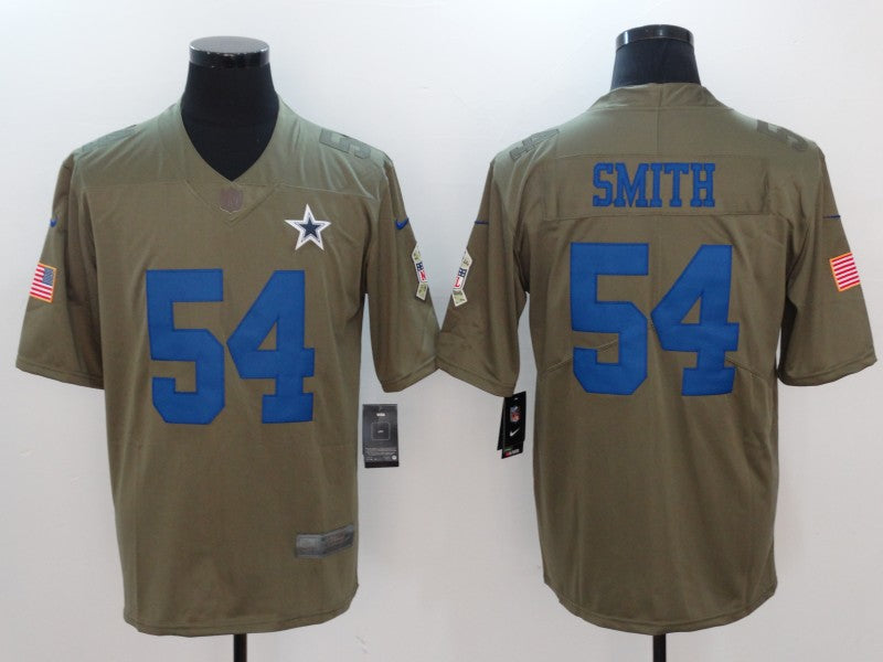 Men's Dallas Cowboys Jaylon Smith #54 Brown Alternate Game Jersey1 football jersey product view 1