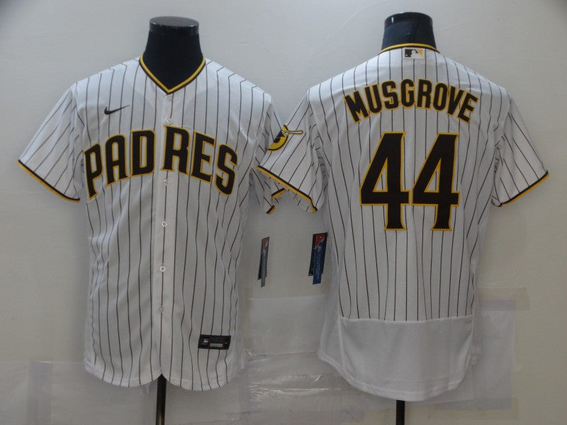 Men's San Diego Padres Joe Musgrove #44 White Stitched Jersey baseball jersey product view 1