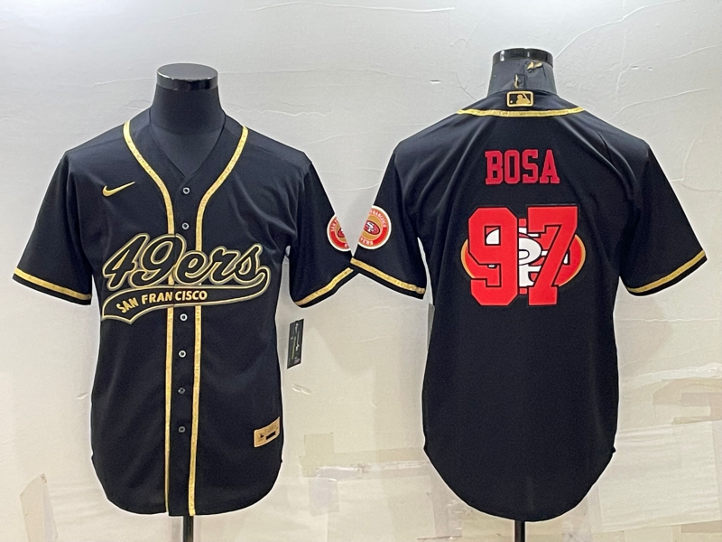 Men's San Francisco 49ers Nick Bosa #97 Black Player Jersey1 Joint Edition football jersey product view 1
