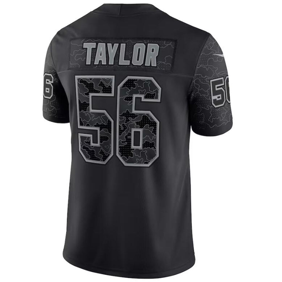 #56 Lawrence Taylor Player NY.Giants Black RFLCTV Limited Football Jerseys football jersey product view 1