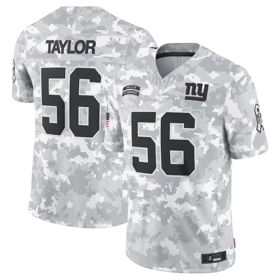 #56 Lawrence Taylor Player NY.Giants Arctic Camo Salute to Service Limited Football Jerseys football jersey product view 1