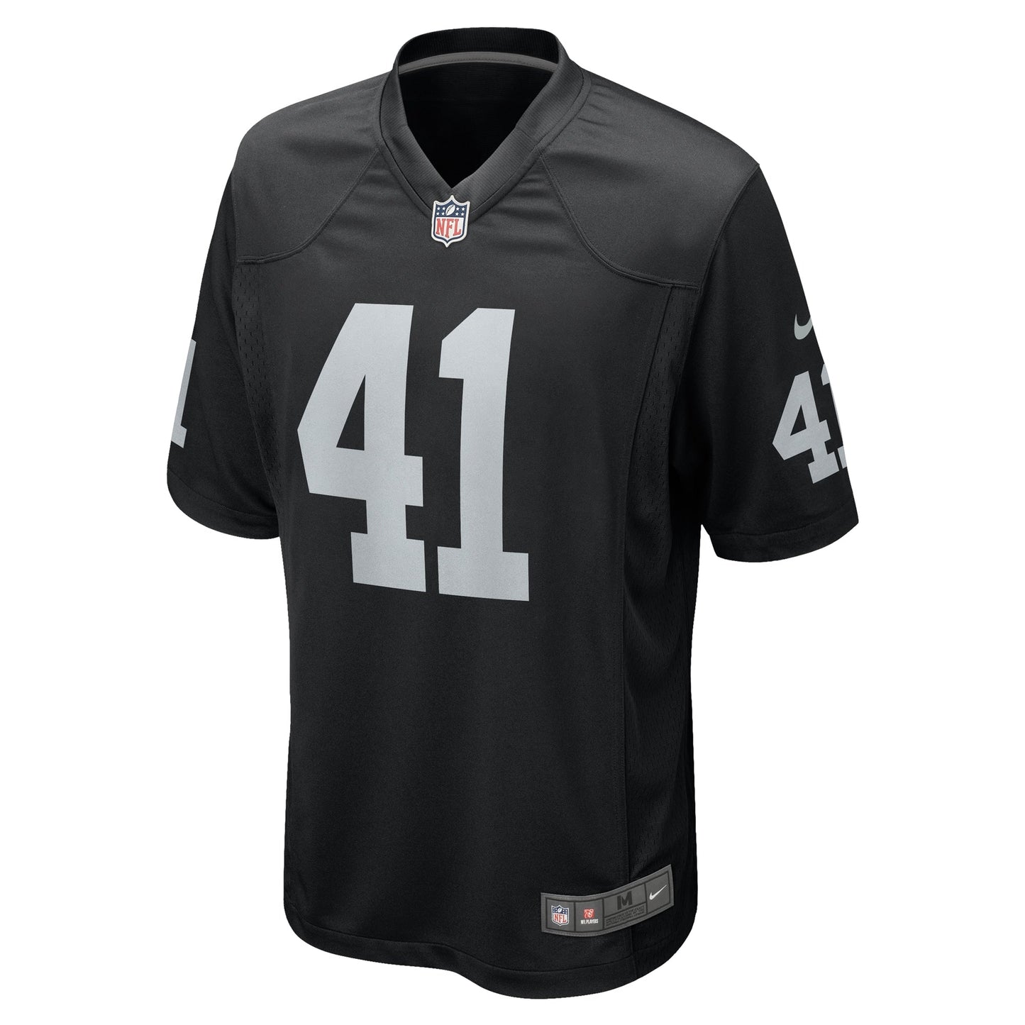 Robert Spillane Las Vegas Raiders Nike Game Jersey - Black football jersey product view 2