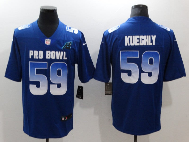 Men's Carolina Panthers Luke Kuechly #59 Navy Game Jersey1 football jersey product view 1