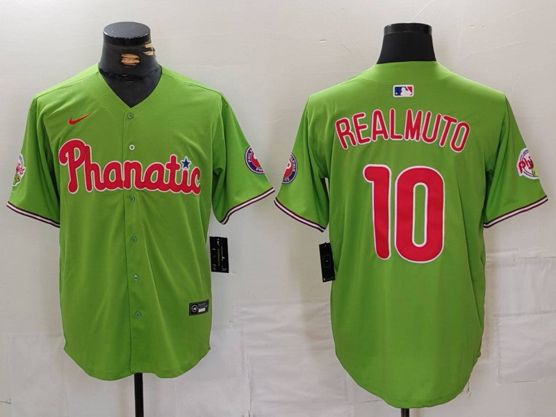 Men's Philadelphia Phillies J.T. Realmuto #10 Green Limited Player Jersey1 baseball jersey product view 1