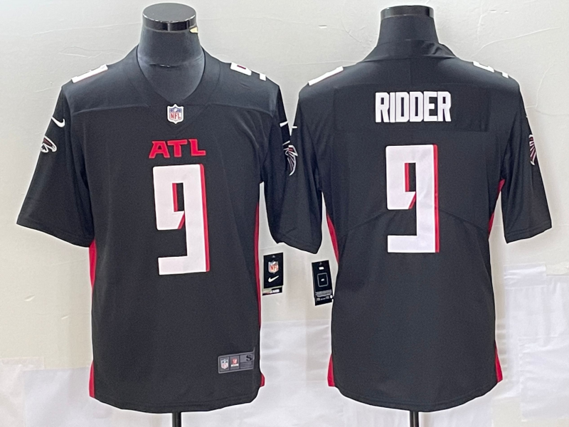 Men's Atlanta Falcons Desmond Ridder #9 Black Game Jersey1 football jersey product view 1