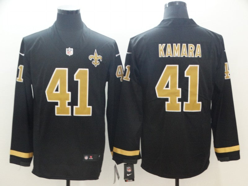 Men's New Orleans Saints #41 Alvin Kamara Black Alternate Game Jersey1 football jersey product view 1