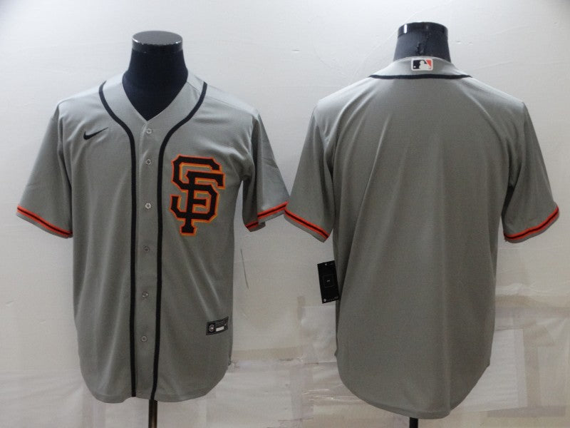 Men's San Francisco Giants Gray Road Replica Blank Jersey baseball jersey product view 1