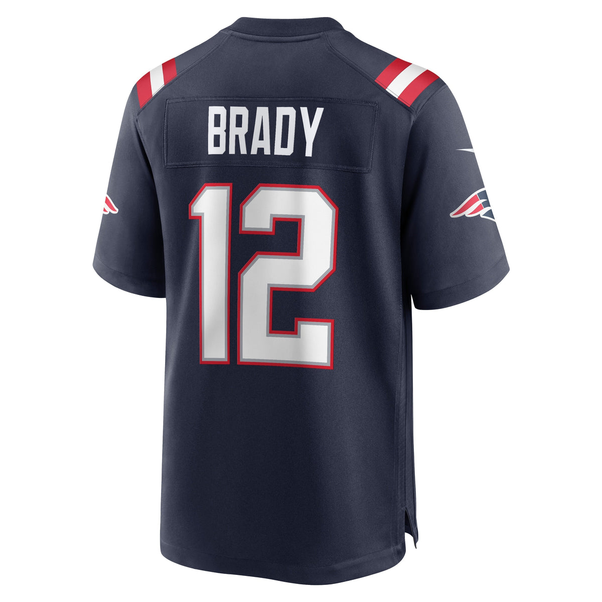 Tom Brady New England Patriots Nike Game Retired Jersey - Navy football jersey product view 3