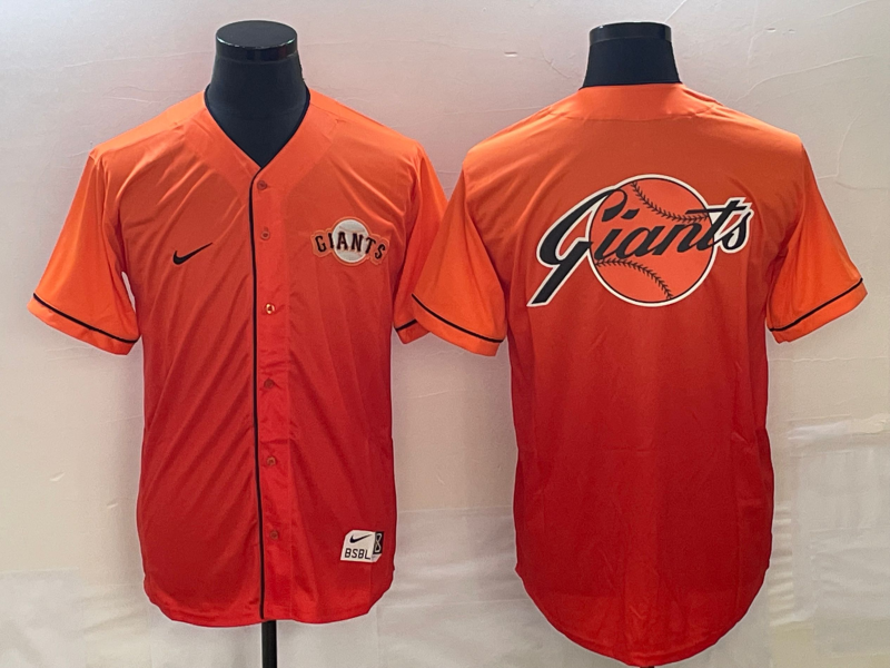 Men's San Francisco Giants Orange Alternate Replica Team Jersey baseball jersey product view 1