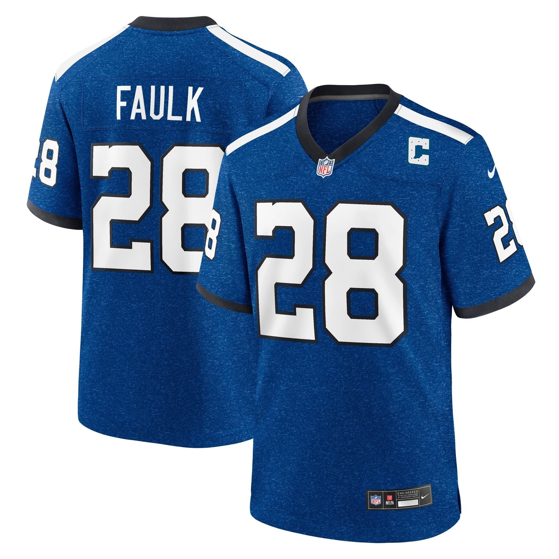 Marshall Faulk Indianapolis Colts Nike Indiana Nights Alternate Game Jersey - Royal football jersey product view 1