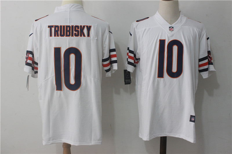 Men's Chicago Bears Mitch Trubisky #10 White Game Jersey1 football jersey product view 1