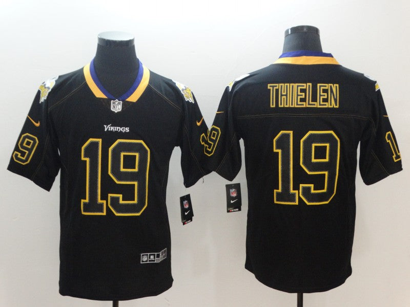 Men's Minnesota Vikings #19 Adam Thielen Black Alternate Game Jersey1 football jersey product view 1