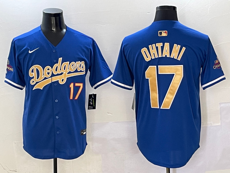 Men's Los Angeles Dodgers Shohei Ohtani #17 Royal 2025 Gold Collection Limited Jersey1 baseball jersey product view 1