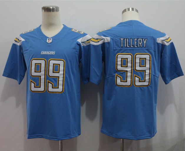 Men's Los Angeles Chargers Jerry Tillery #99 Blue Game Jersey1 football jersey product view 1