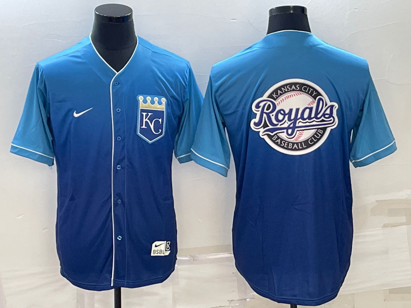 Men's Kansas City Royals Blue Authentic Player Jersey1 baseball jersey product view 1