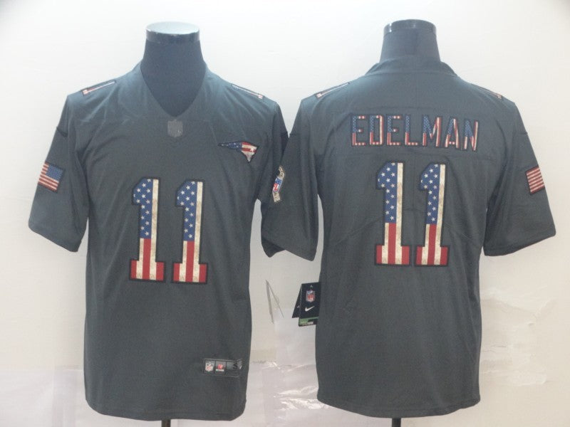 Men's New England Patriots Julian Edelman #11 Black Alternate Game Jersey1 football jersey product view 1
