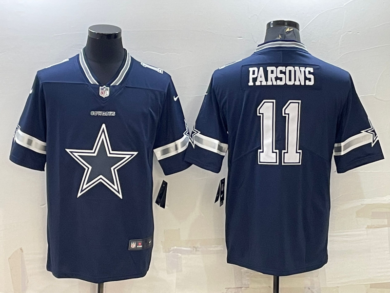 Men's Dallas Cowboys Micah Parsons #11 Navy Player Jersey1 football jersey product view 1