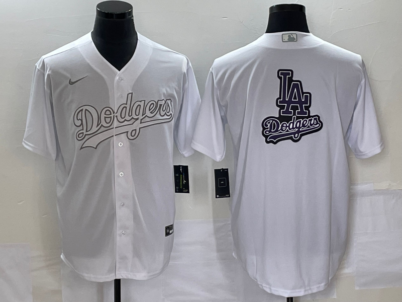 Men's Los Angeles Dodgers White Replica Game Jersey1 baseball jersey product view 1