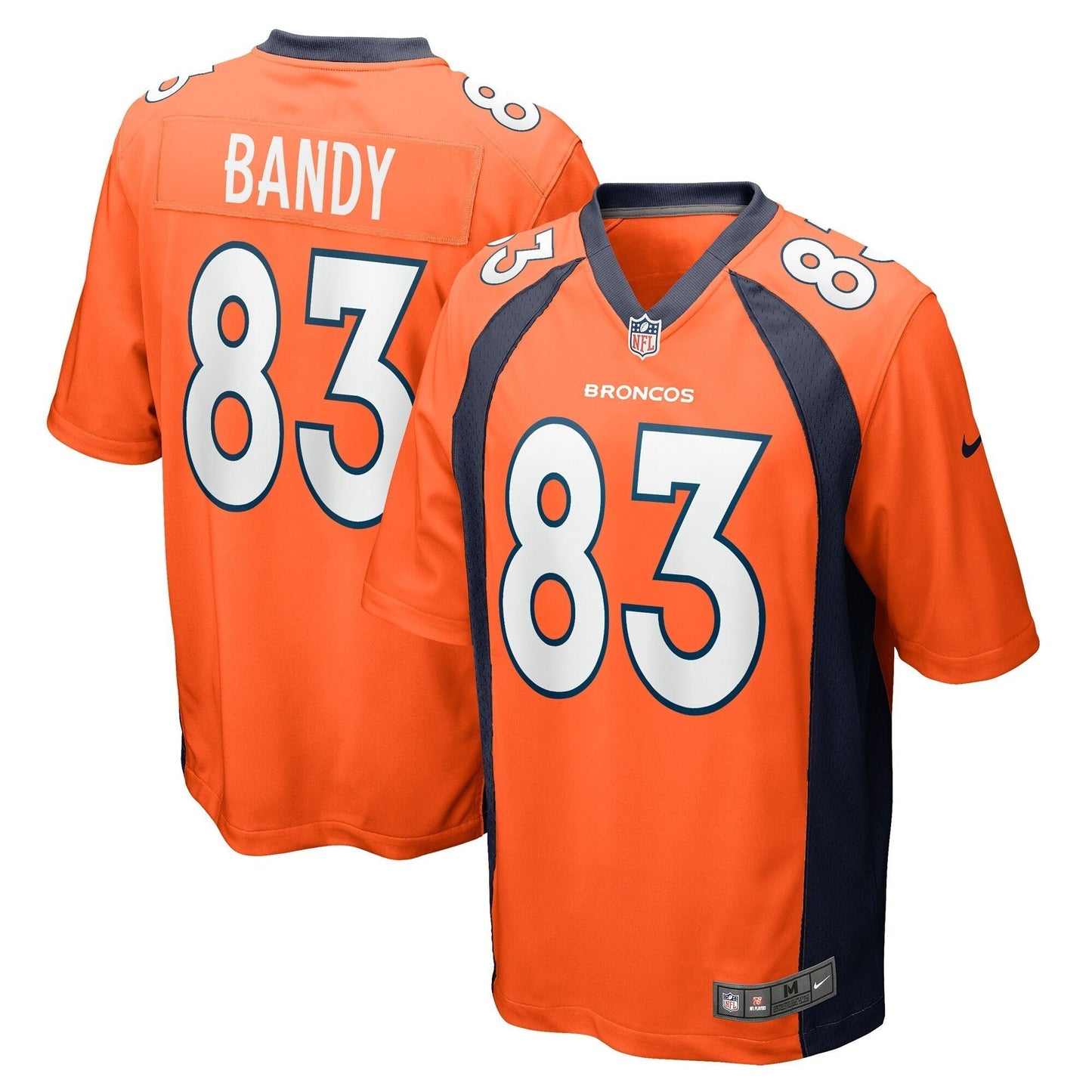 Michael Bandy Denver Broncos Nike Team Game Jersey - Orange football jersey product view 1