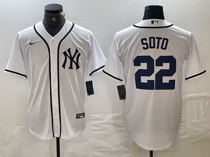 Men's New York Yankees Juan Soto #22 White Limited Game Jersey1 baseball jersey product view 1