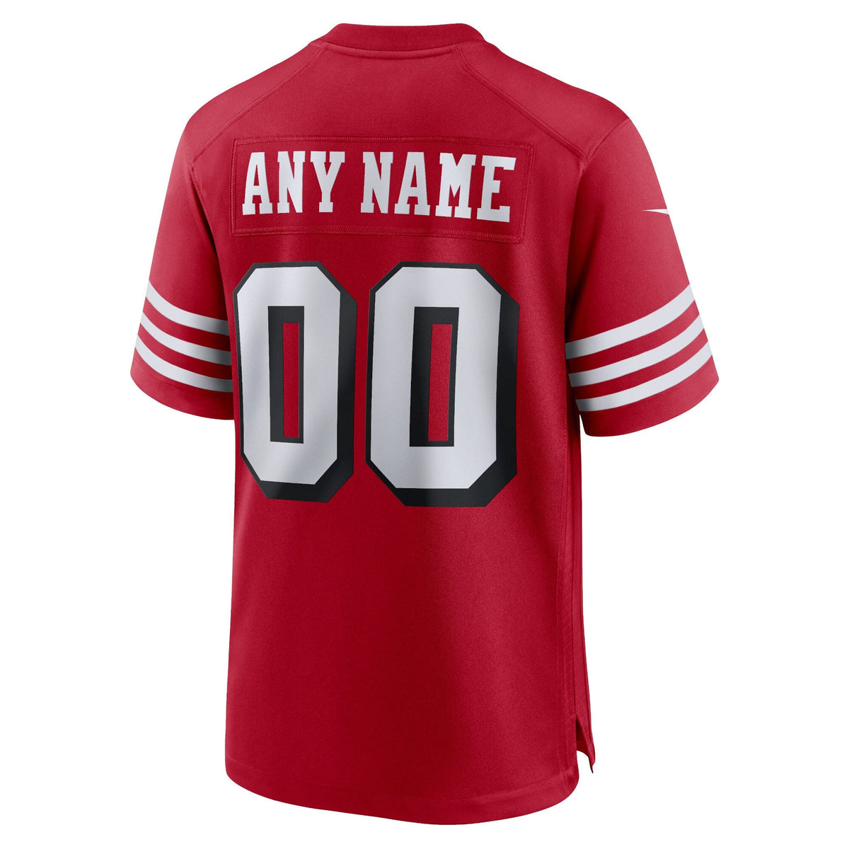 San Francisco 49ers Nike Alternate Custom Game Jersey - Scarlet football jersey product view 3