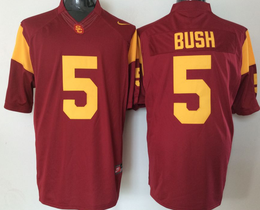 Men's USC Trojans Reggie Bush #5 Cardinal Alumni Player Game Jersey sports jersey product view 1