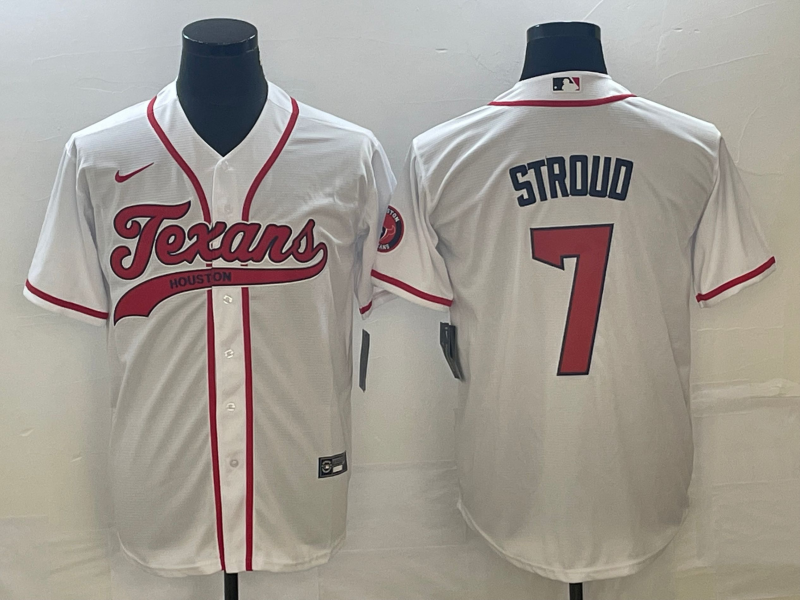 Men's Houston Texans C.J. Stroud #7 White Game Jersey1 Joint Edition football jersey product view 1