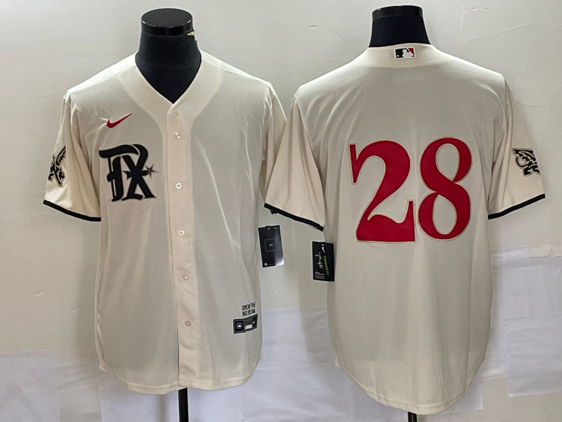 Men's Texas Rangers Jonah Heim #28 Cream 2023 City Connect Replica Player Jersey baseball jersey product view 1