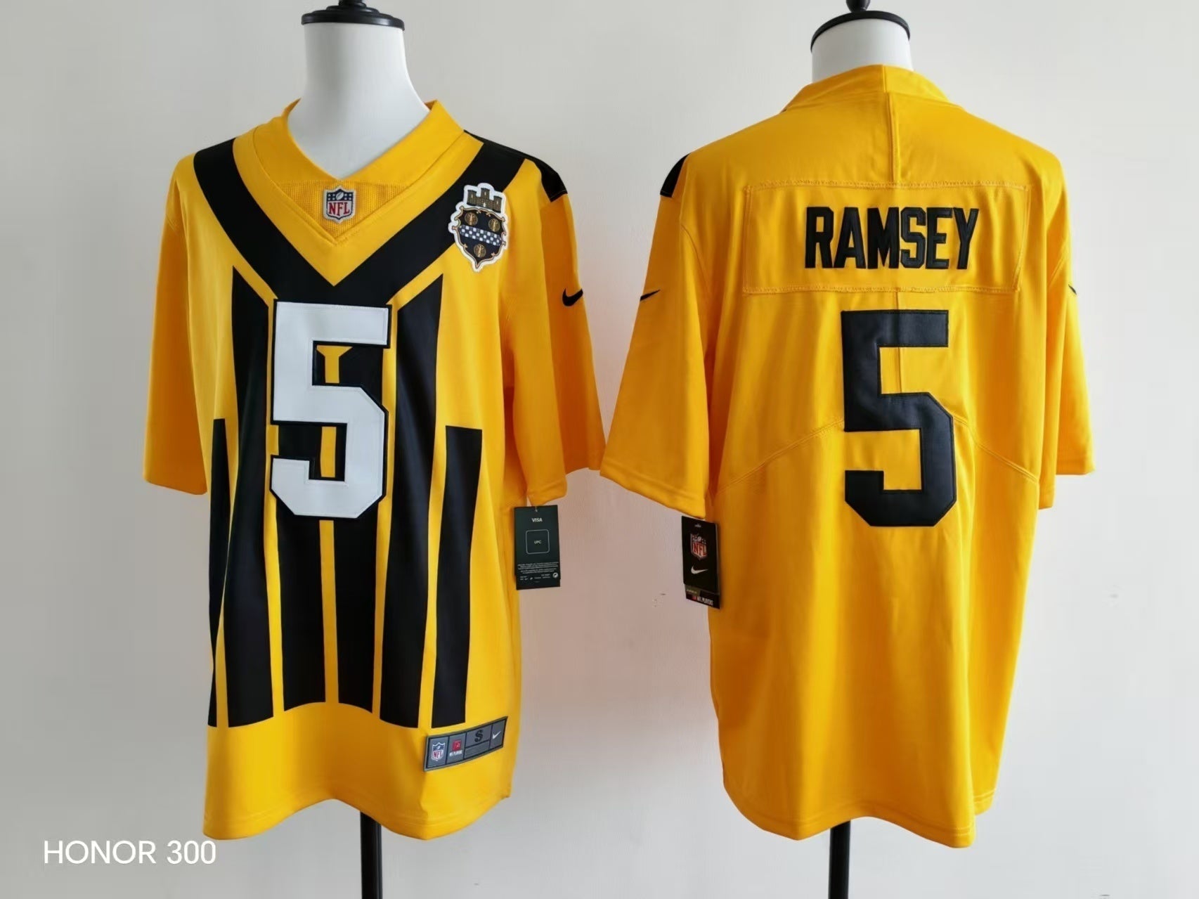 Men's Pittsburgh Steelers Jalen Ramsey Nike Jersey - Retro Yellow-1 football jersey product view 1