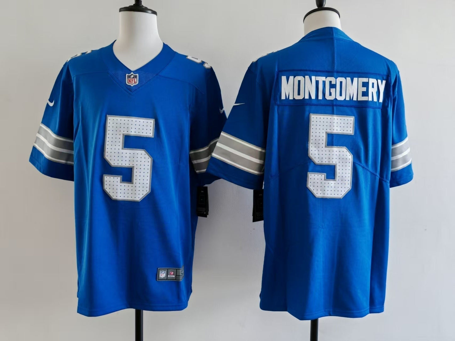 Men's Detroit Alex David Montgomery Jersey - Blue football jersey product view 1