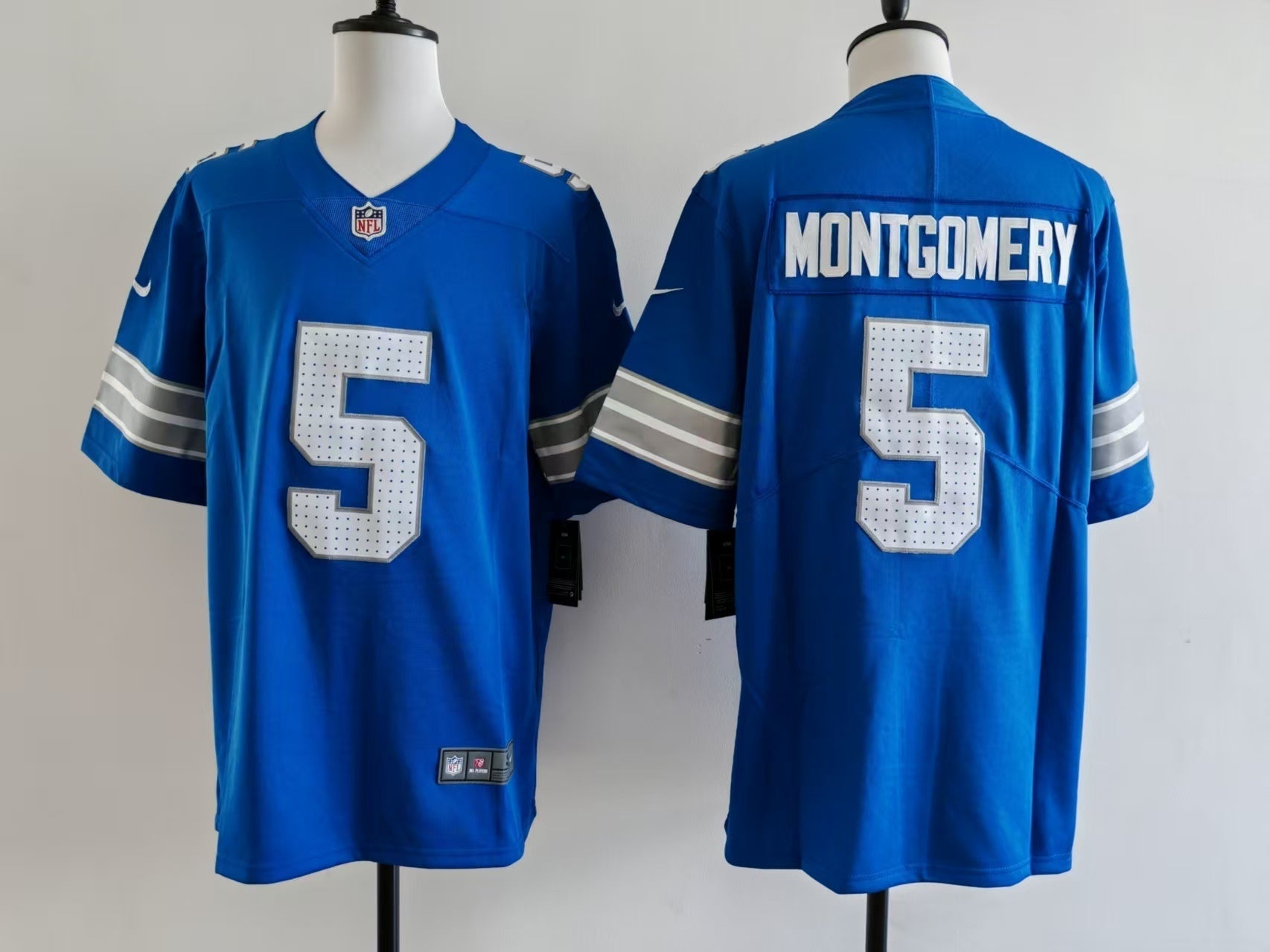 Men's Detroit Alex David Montgomery Jersey - Blue football jersey product view 1