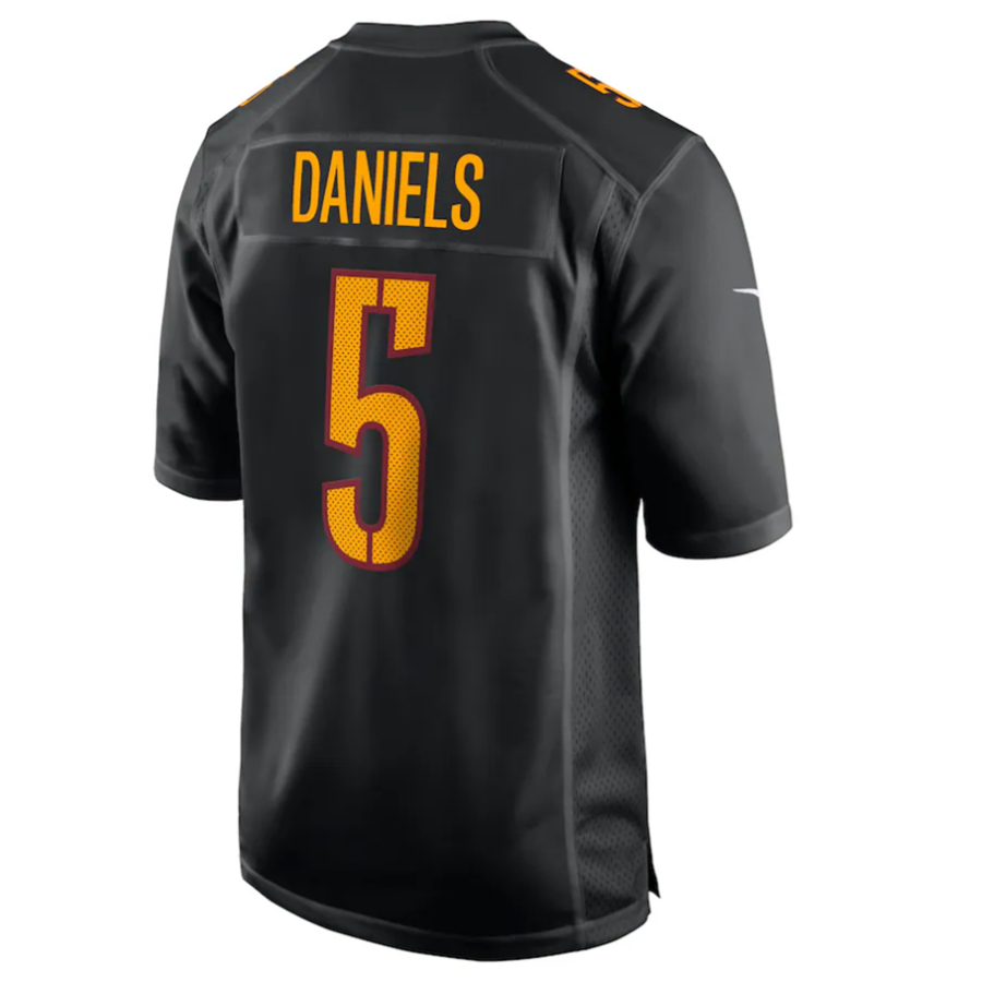 #5 Jayden Daniels Player W.Commanders Carbon Black Fashion Football Jerseys football jersey product view 1