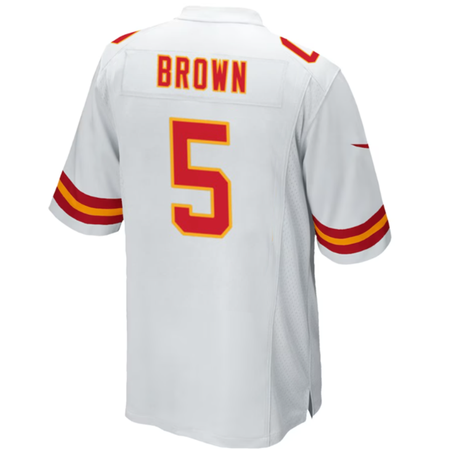 KC.Chiefs #5 Marquise Brown White Stitched Player Game Football Jerseys football jersey product view 1